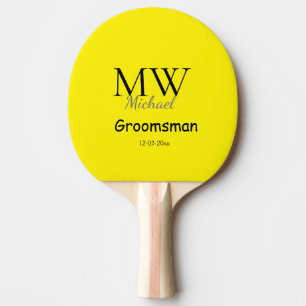 Pala De Ping Pong groomsman minima simple personalizado con nombre e