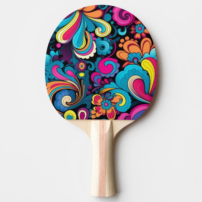 Pala De Ping Pong Groovy Art Ping Pong Paddle (Anverso)