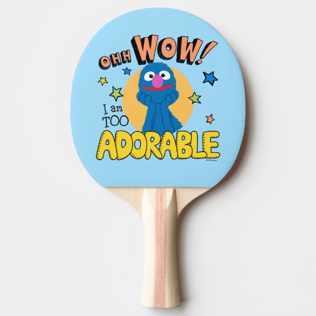 Pala De Ping Pong Grover | Soy Demasiado Adorable (Anverso)