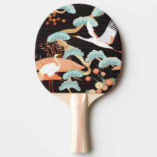 Pala De Ping Pong Grullas, garzas: Patrón de pájaros japoneses.