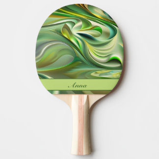 Pala De Ping Pong grüne Wellenmuster abstrakt