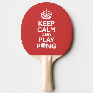 Pala De Ping Pong Guarde la calma y el juego Pong