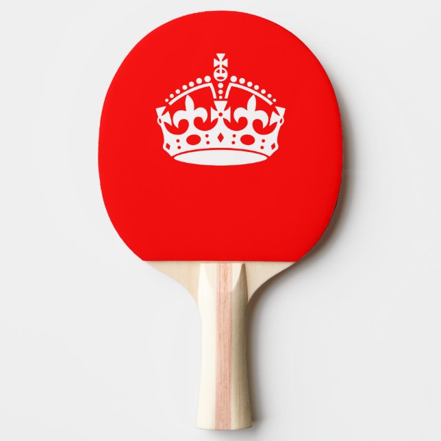 Pala De Ping Pong GUARDE LA CORONA TRANQUILA en personalizar rojo (Anverso)