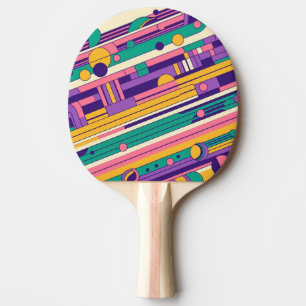 Pala De Ping Pong Guay, colorido diseño retro de los años 80 y 90