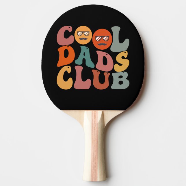 Pala De Ping Pong Guay Dads Club Dad Día del Padre Retro Groovy (Anverso)