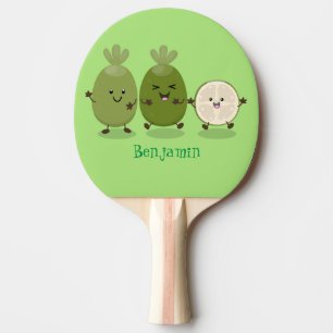 Pala De Ping Pong Guayaba feijoa personalizado de piña de cuña ilust