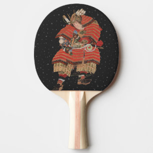 Pala De Ping Pong Guerrero samurai vintage arte japonés