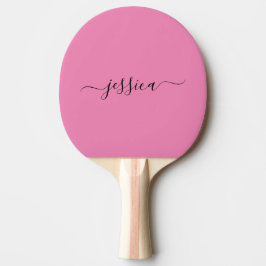 Pala De Ping Pong Guión rosa moderno nombre ping pong paddle