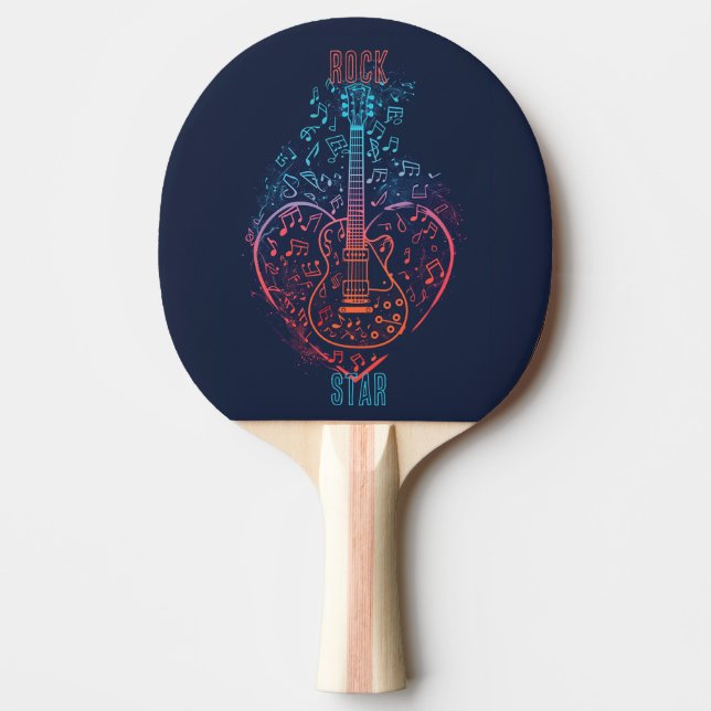 Pala De Ping Pong Guitar Heart (Anverso)