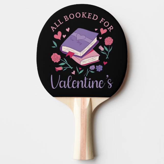 Pala De Ping Pong Gusano de libros - Todo preparado para San Valentí (Anverso)