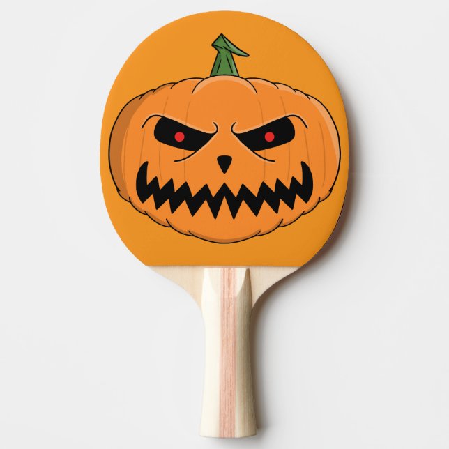 Pala De Ping Pong Halloween de Menacing Jack O'Lantern (Anverso)