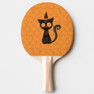 Pala De Ping Pong Halloween/gato/calabaza/otoño