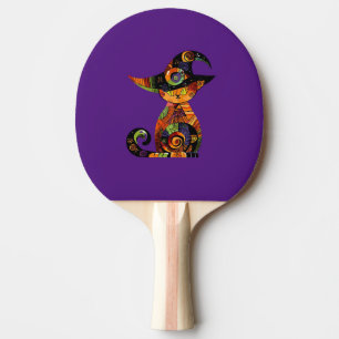 Pala De Ping Pong Halloween/mística/gato/otoño