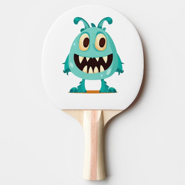 Pala De Ping Pong Halloween/Monstruo/personalizado (Anverso)