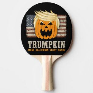 Pala De Ping Pong Halloween Trumpkin Vintage US Flag Funny