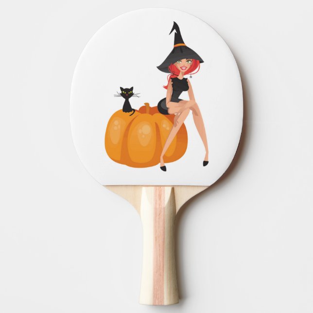 PALA DE PING PONG HALLOWEEN WITCH (Anverso)