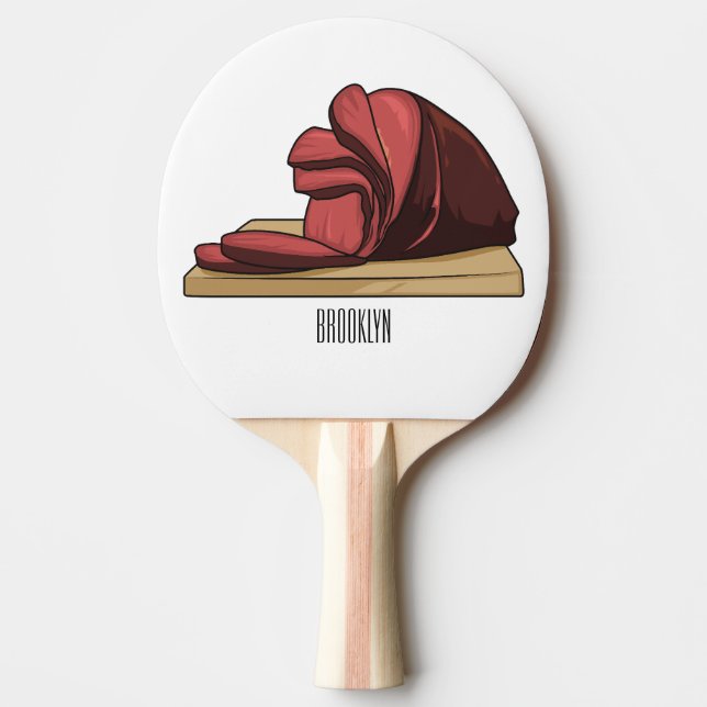 Pala De Ping Pong Ham personalizado ilustracion (Anverso)