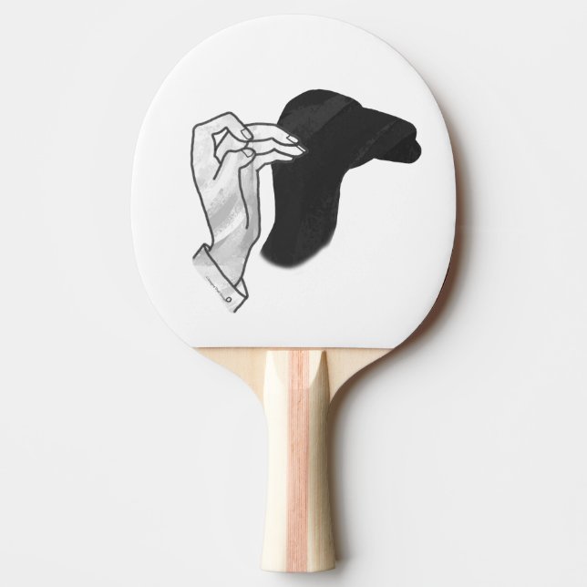 Pala De Ping Pong Hand Silhouette Camel (Anverso)