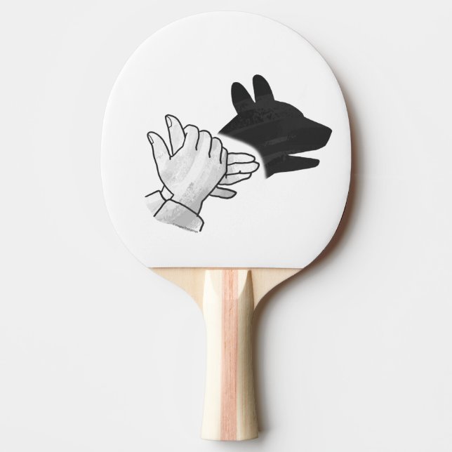 Pala De Ping Pong Hand Silhouette Dog (Anverso)