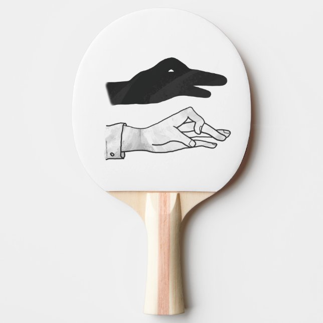 Pala De Ping Pong Hand Silhouette Duck (Anverso)