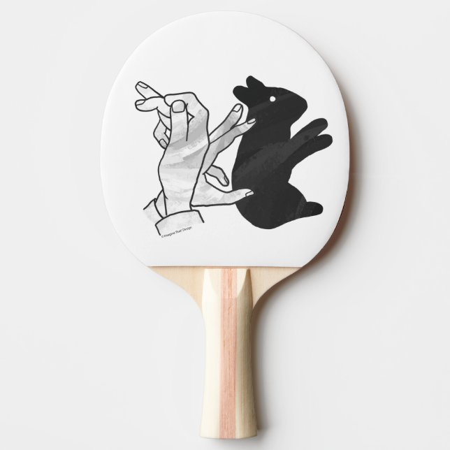 Pala De Ping Pong Hand Silhouette Rabbit (Anverso)