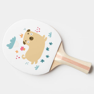 Pala De Ping Pong Happy Puggy Ping Pong Paddle