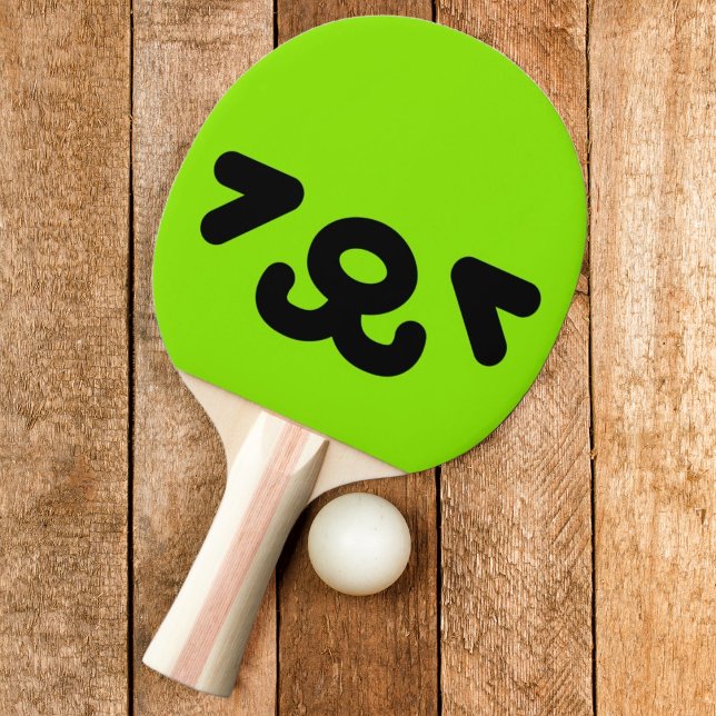 Pala De Ping Pong Happy Puppy Face Green (Subido por el creador)