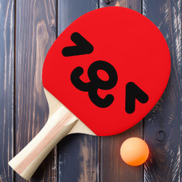 Pala De Ping Pong Happy Puppy Face Red