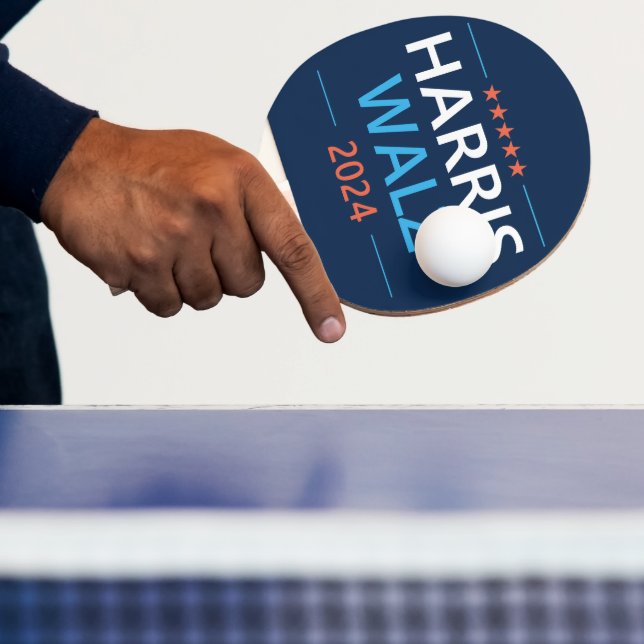 Pala De Ping Pong Harris Walz 2024 para presidente (in situ)