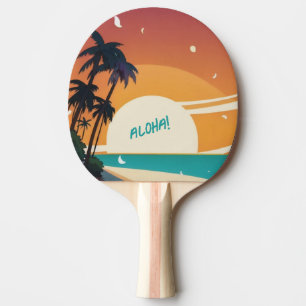 Pala De Ping Pong Hawai/Aloha/Tropical/playa