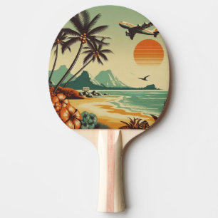 Pala De Ping Pong Hawai vintage/Tropical