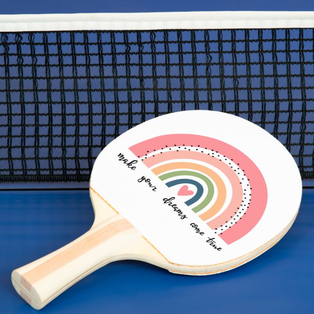 Pala De Ping Pong Haz que tus sueños se vuelvan arcoiris (in situ)