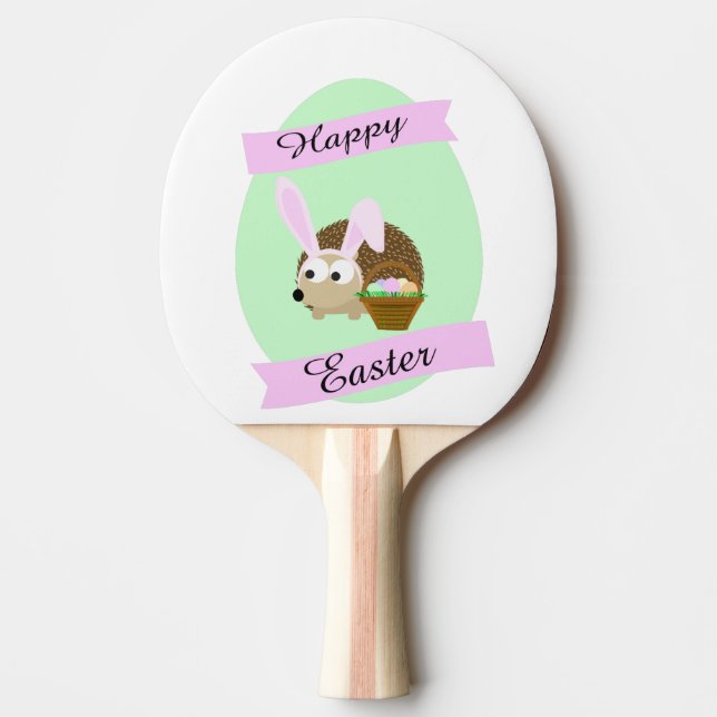 Pala De Ping Pong Hedgehog Easter Bunny (Anverso)