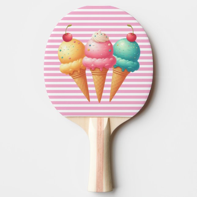Pala De Ping Pong Helado colorido (Anverso)