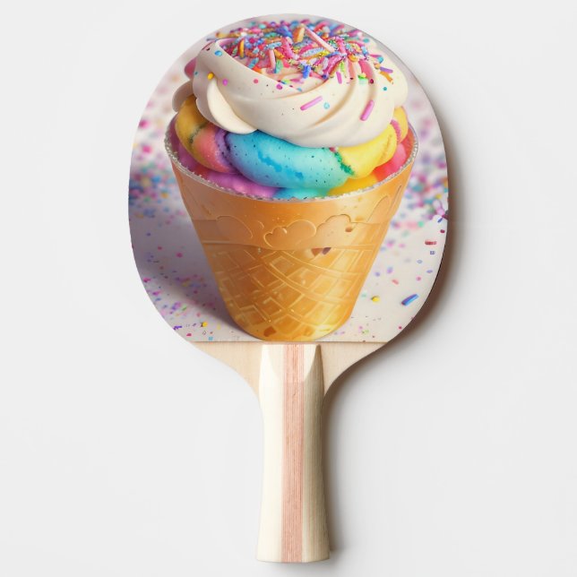 Pala De Ping Pong Helado Cream Cone Sprinkles (Anverso)