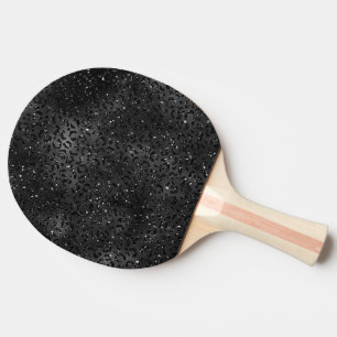 Pala De Ping Pong Hermoso estampado de piel de leopardo guepardo neg