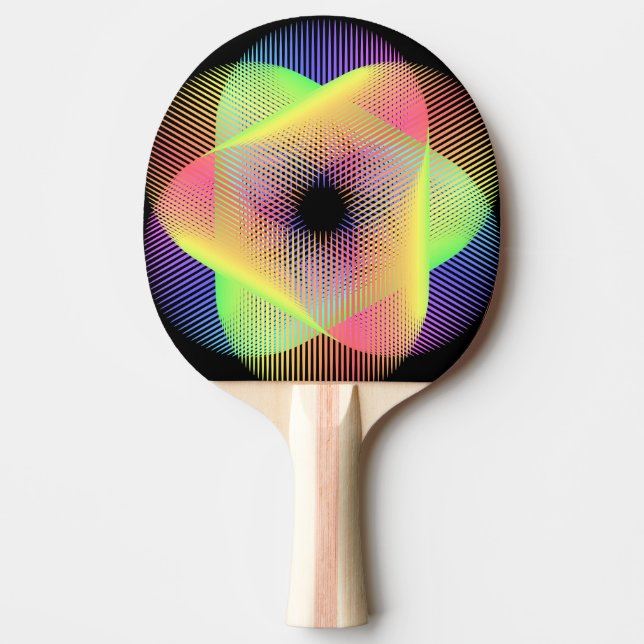 Pala De Ping Pong Hermoso patrón geométrico hikari22 (Anverso)