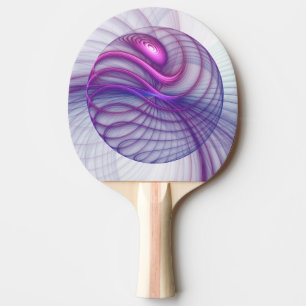 Pala De Ping Pong Hermoso Swing Moderno Resumen Arte Fractal Rosa