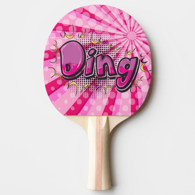 Pala De Ping Pong Héroe cómico del tilín del rosa del estilo del (Anverso)