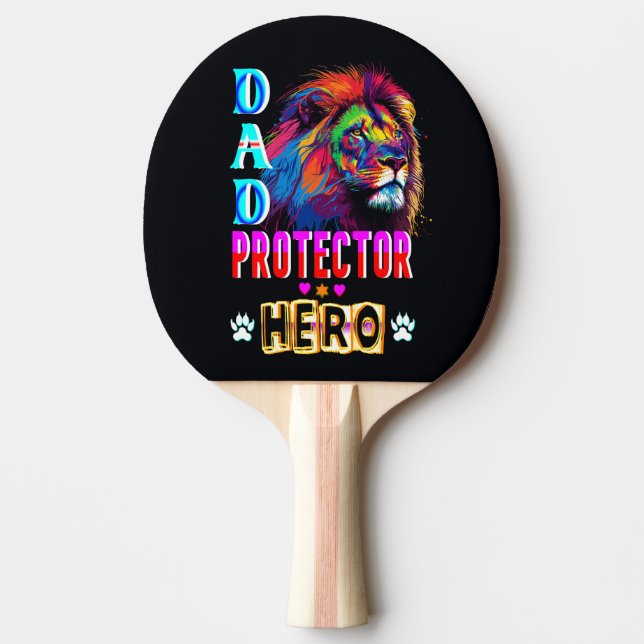 Pala De Ping Pong Héroe del protector de papá (Anverso)