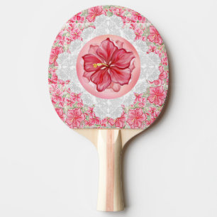 Pala De Ping Pong Hibiscus & lace RED
