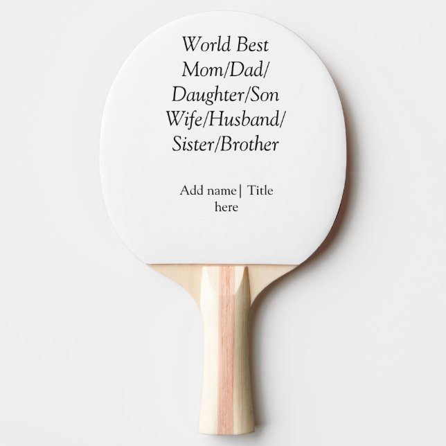 Pala De Ping Pong Hijos de padre de la esposa del marido de la mejor (Anverso)