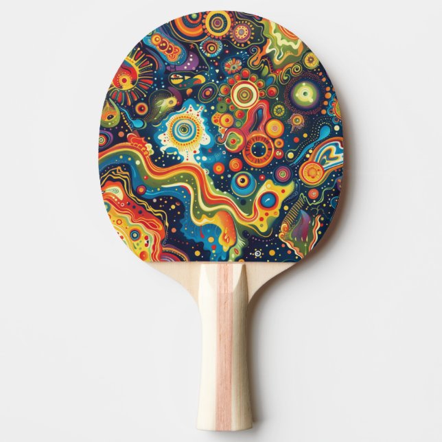 Pala De Ping Pong Hippie Art Ping Pong Paddle (Anverso)