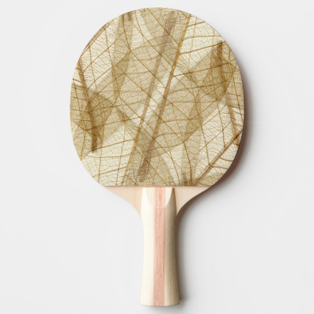 Pala De Ping Pong Hojas de encaje rusticas beiges (Anverso)