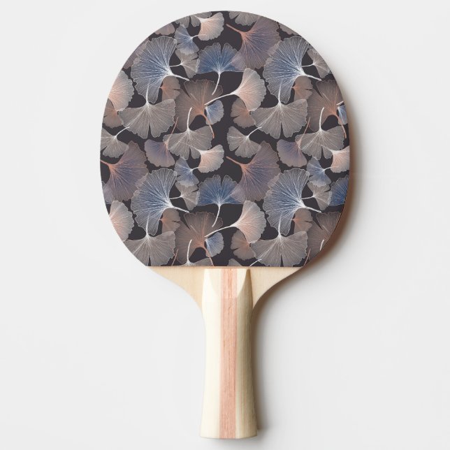 Pala De Ping Pong Hojas de Ginkgo: elegante patrón natural. (Anverso)