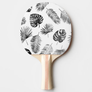 Pala De Ping Pong Hojas de palma negras: inmaculadas.