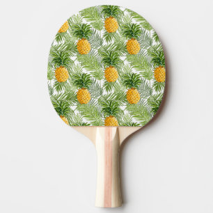Pala De Ping Pong Hojas tropicales de palma y piñas