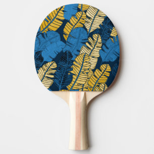 Pala De Ping Pong Hojas tropicales dibujadas a mano: sin costura