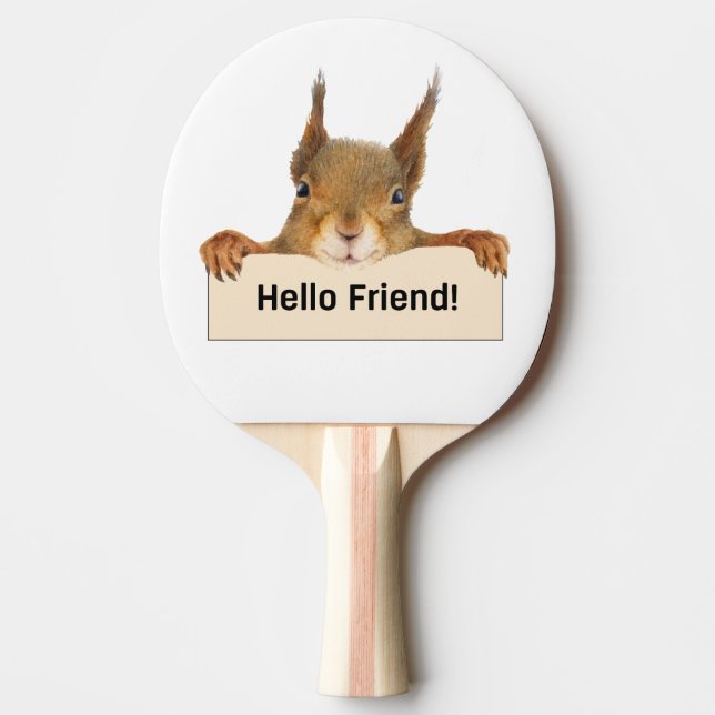 Pala De Ping Pong Hola amigo Funny Squirrel (Anverso)