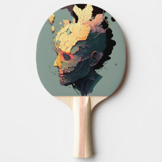 Pala De Ping Pong Hombre flotante abstracto